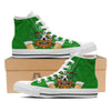 Beer And Clover St. Patrick's Day Print White High Top Shoes-grizzshop