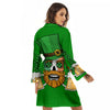 Beer And Clover St. Patrick's Day Print Women's Robe-grizzshop