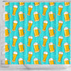 Beer Blue Pattern Print Bathroom Shower Curtain-grizzshop