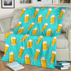 Beer Blue Pattern Print Blanket-grizzshop