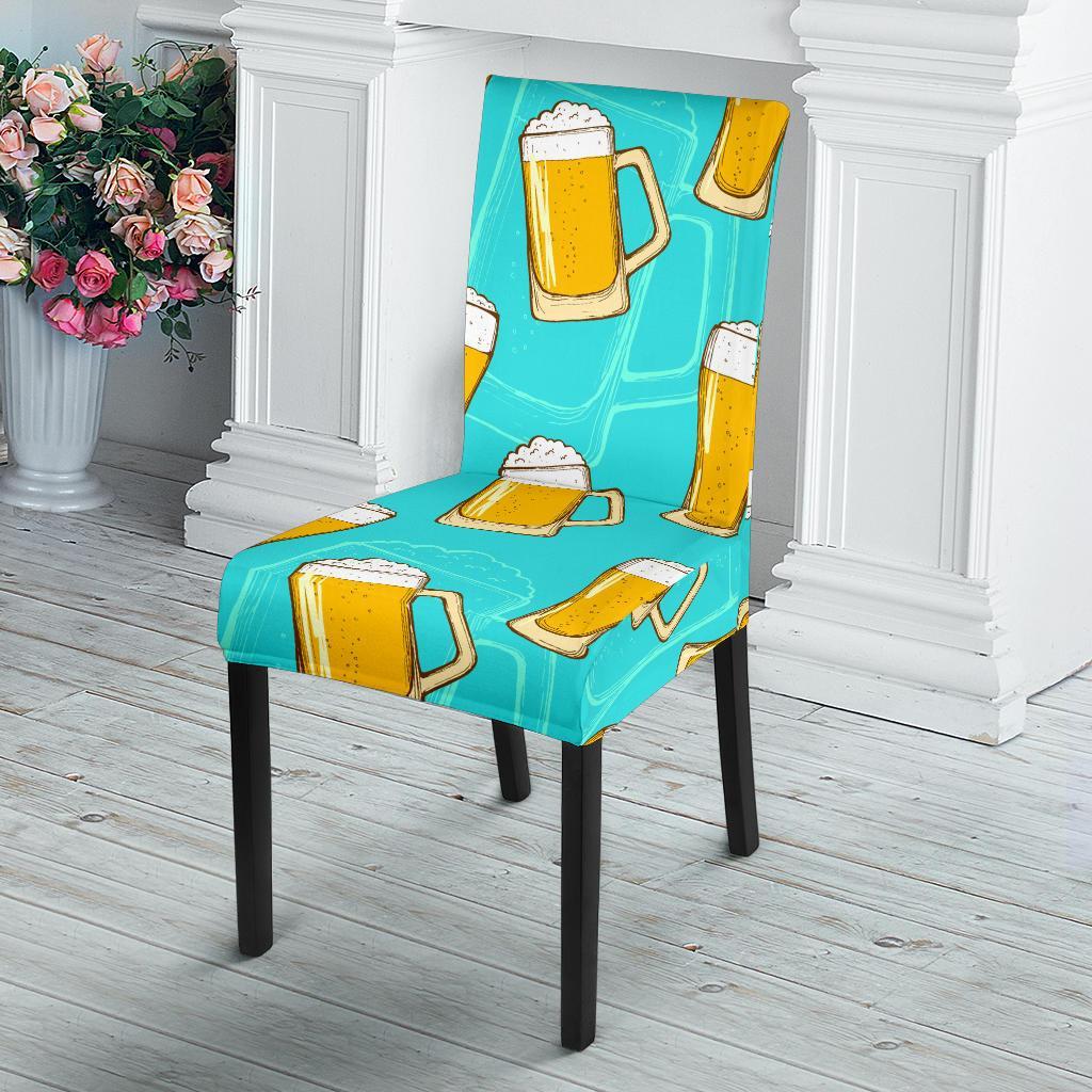 Beer Blue Pattern Print Chair Cover-grizzshop