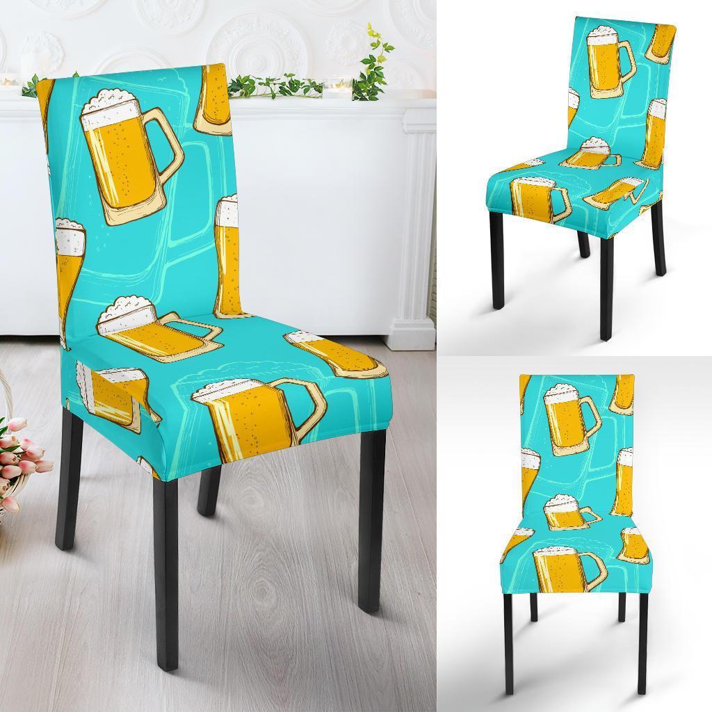 Beer Blue Pattern Print Chair Cover-grizzshop