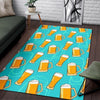 Beer Blue Pattern Print Floor Mat-grizzshop