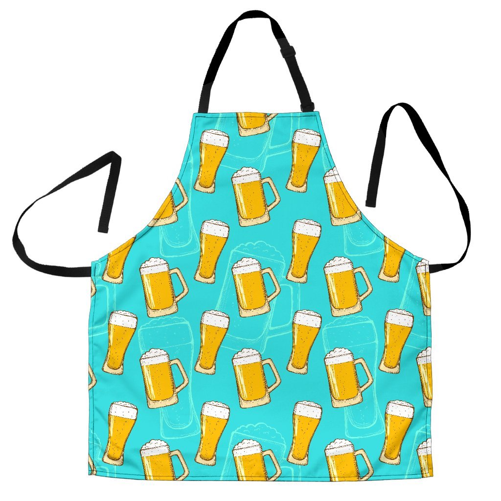 Beer Blue Pattern Print Men's Apron-grizzshop