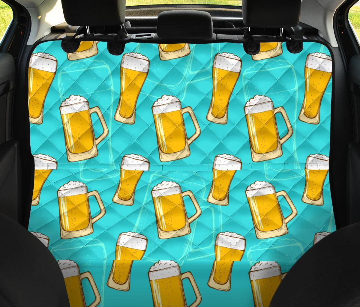 Beer Blue Pattern Print Pet Car Seat Cover-grizzshop