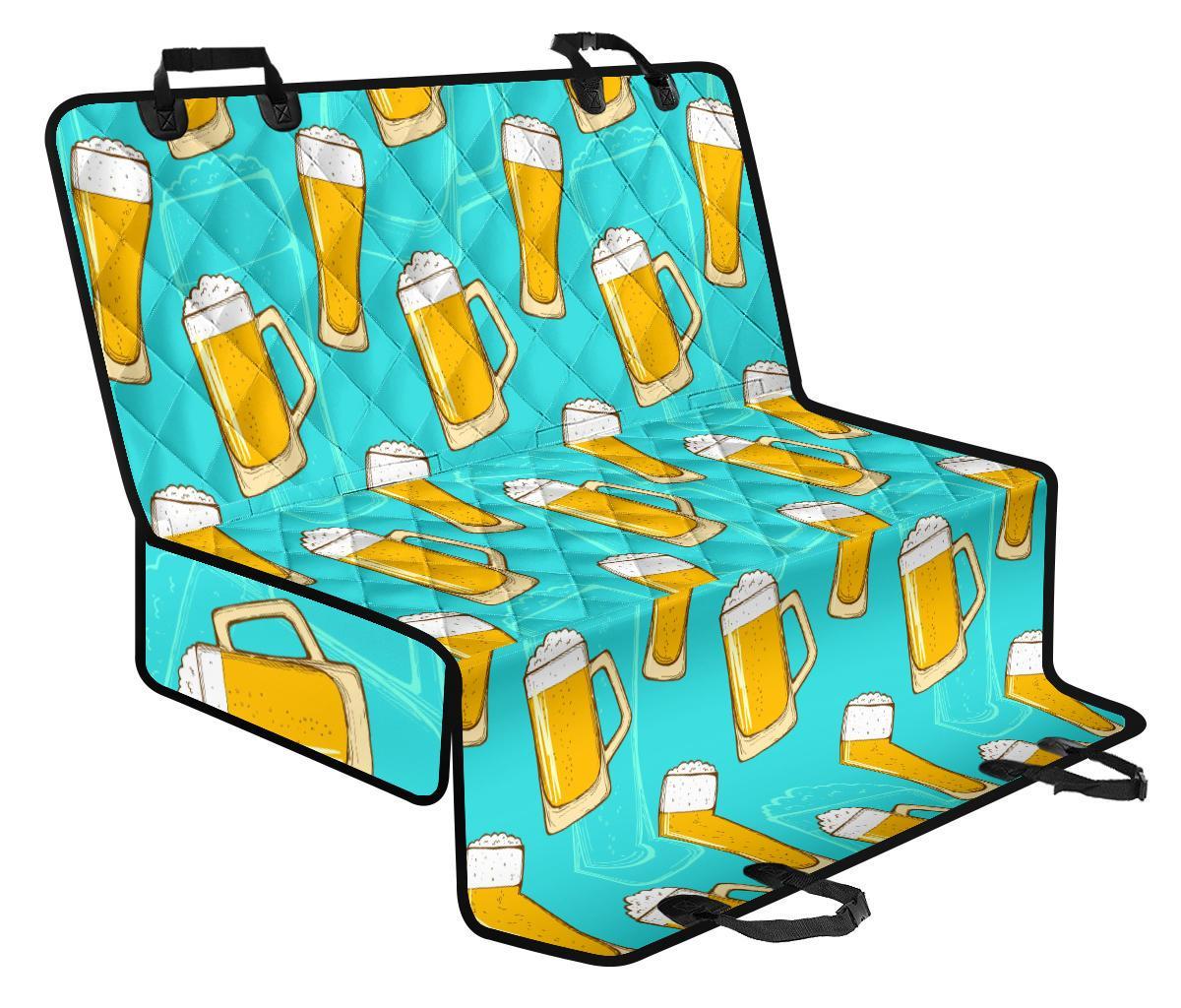 Beer Blue Pattern Print Pet Car Seat Cover-grizzshop