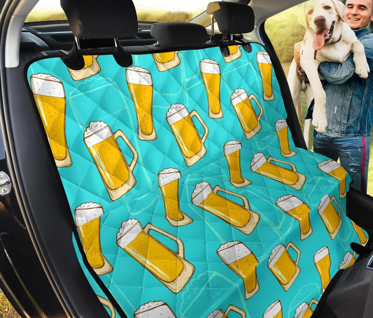 Beer Blue Pattern Print Pet Car Seat Cover-grizzshop