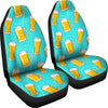 Beer Blue Pattern Print Universal Fit Car Seat Covers-grizzshop