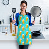 Beer Blue Pattern Print Women's Apron-grizzshop