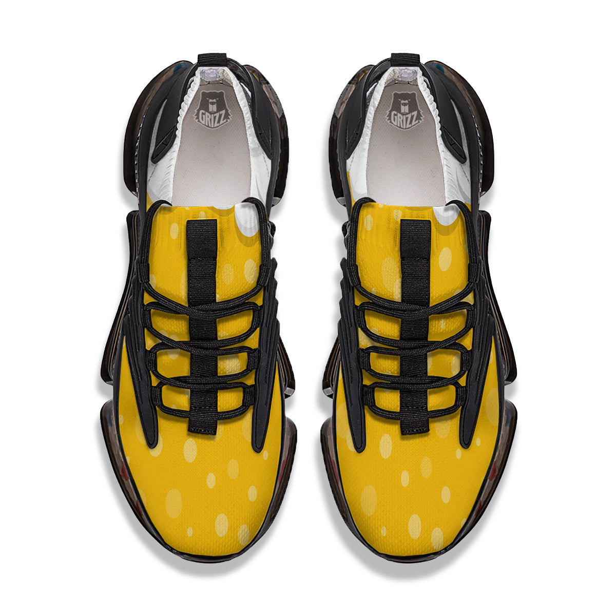 Beer Foam And Bubbles Cartoon Print Black Gym Shoes-grizzshop