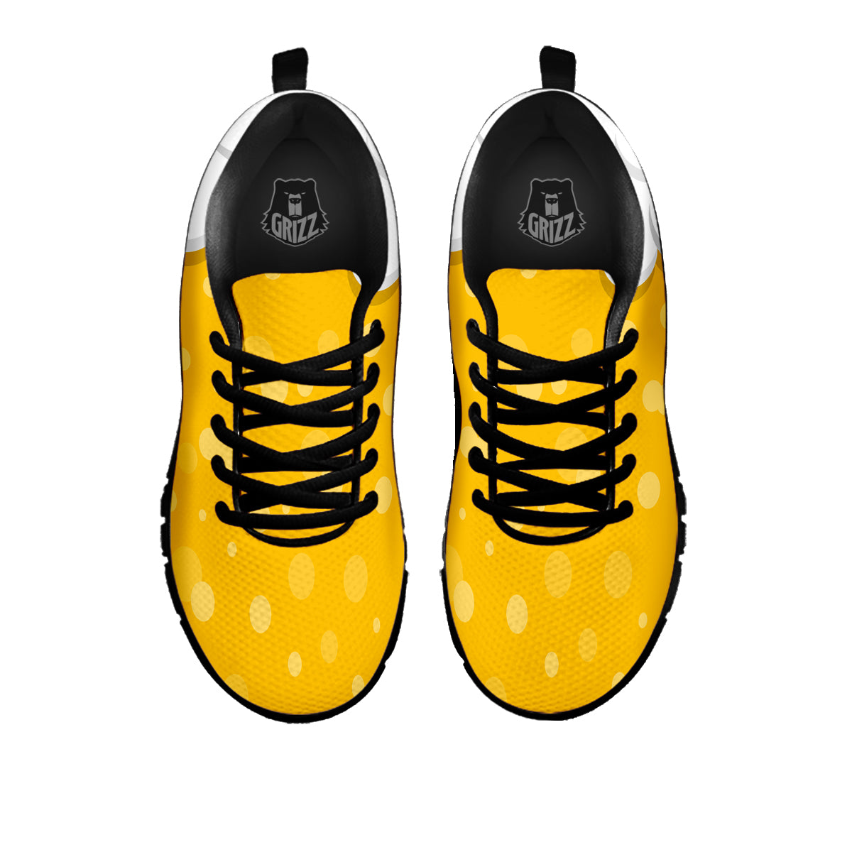 Beer Foam And Bubbles Cartoon Print Black Sneaker-grizzshop