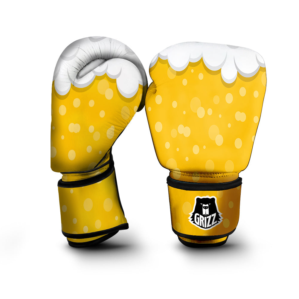 Beer Foam And Bubbles Cartoon Print Boxing Gloves-grizzshop
