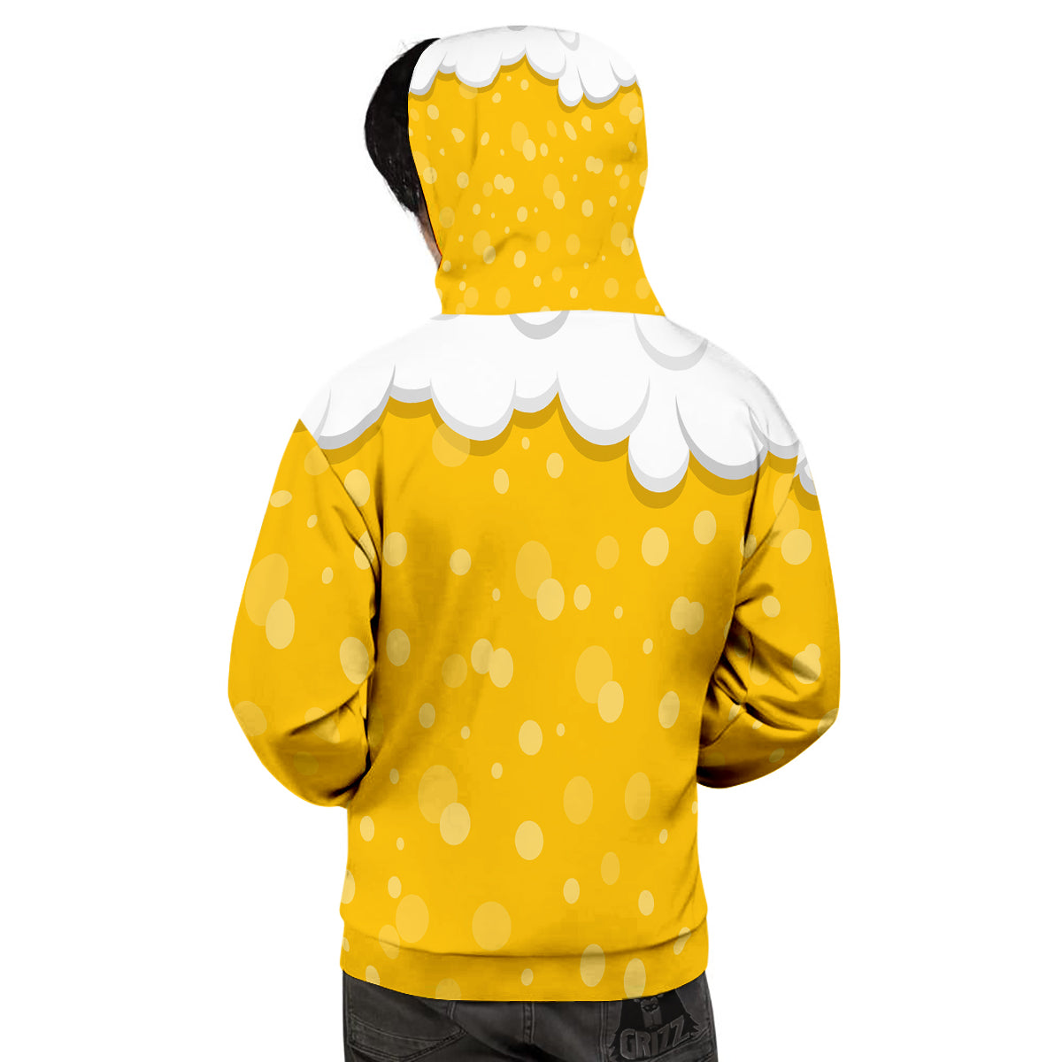 Beer Foam And Bubbles Cartoon Print Men's Hoodie-grizzshop