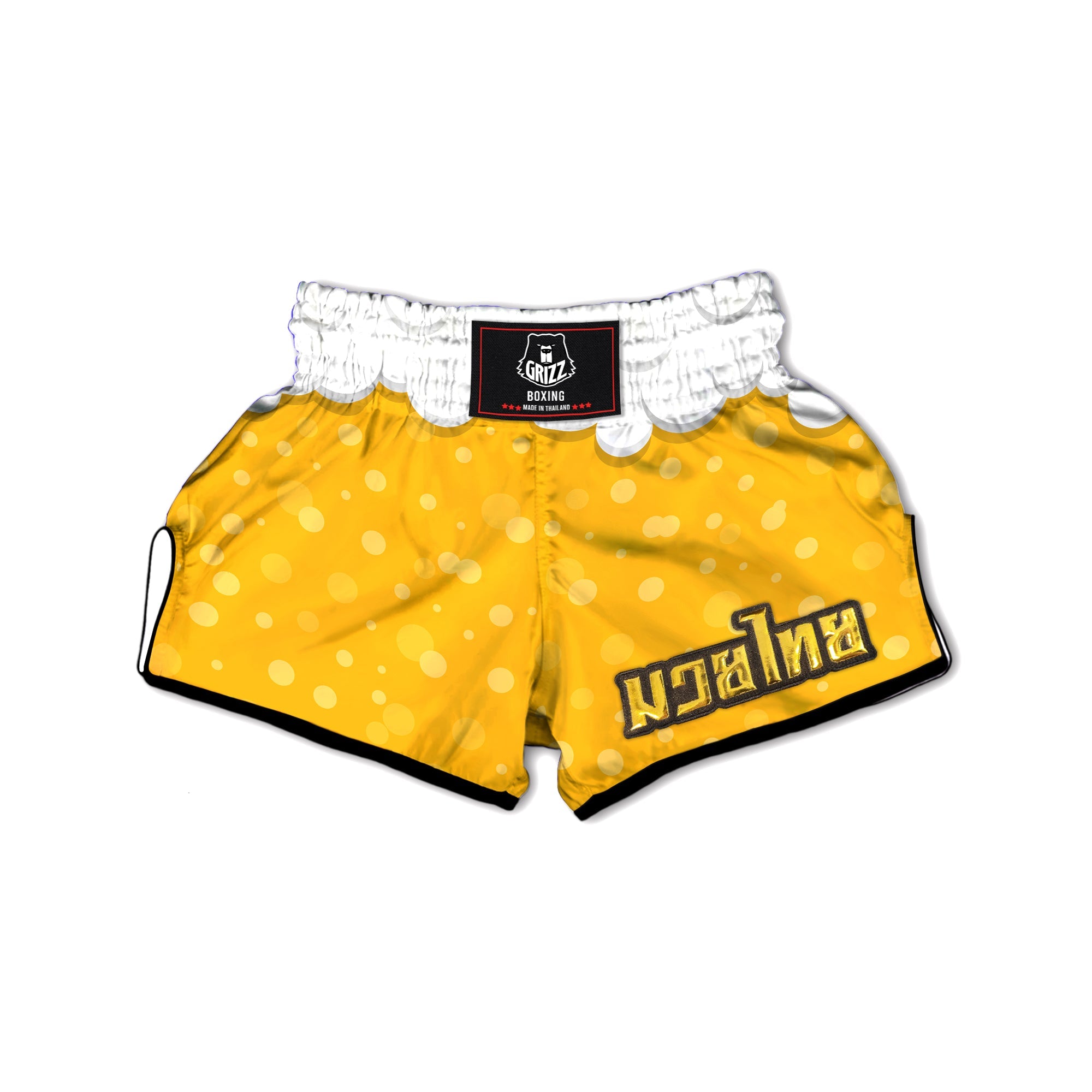 Beer Foam And Bubbles Cartoon Print Muay Thai Boxing Shorts-grizzshop