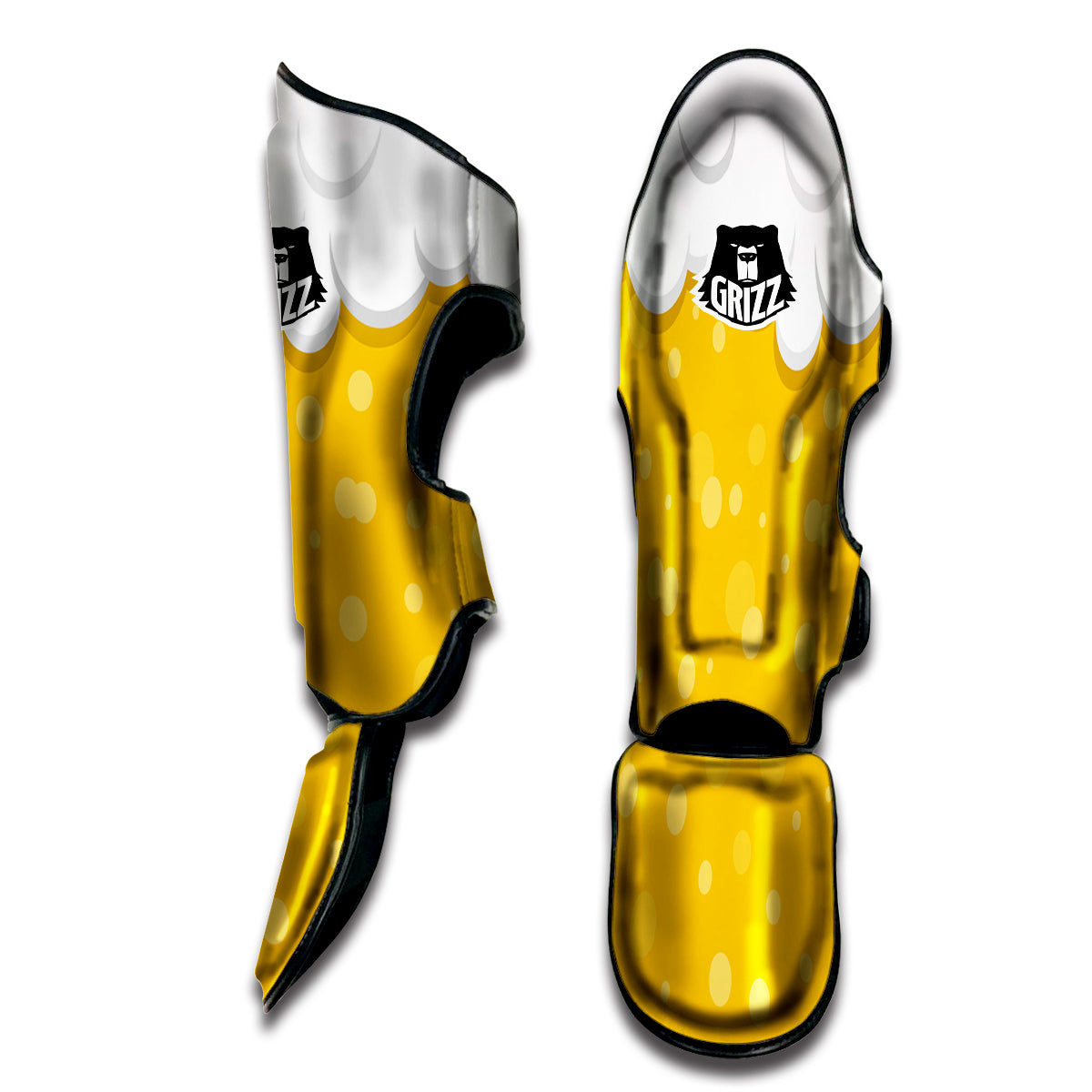 Beer Foam And Bubbles Cartoon Print Muay Thai Shin Guards-grizzshop