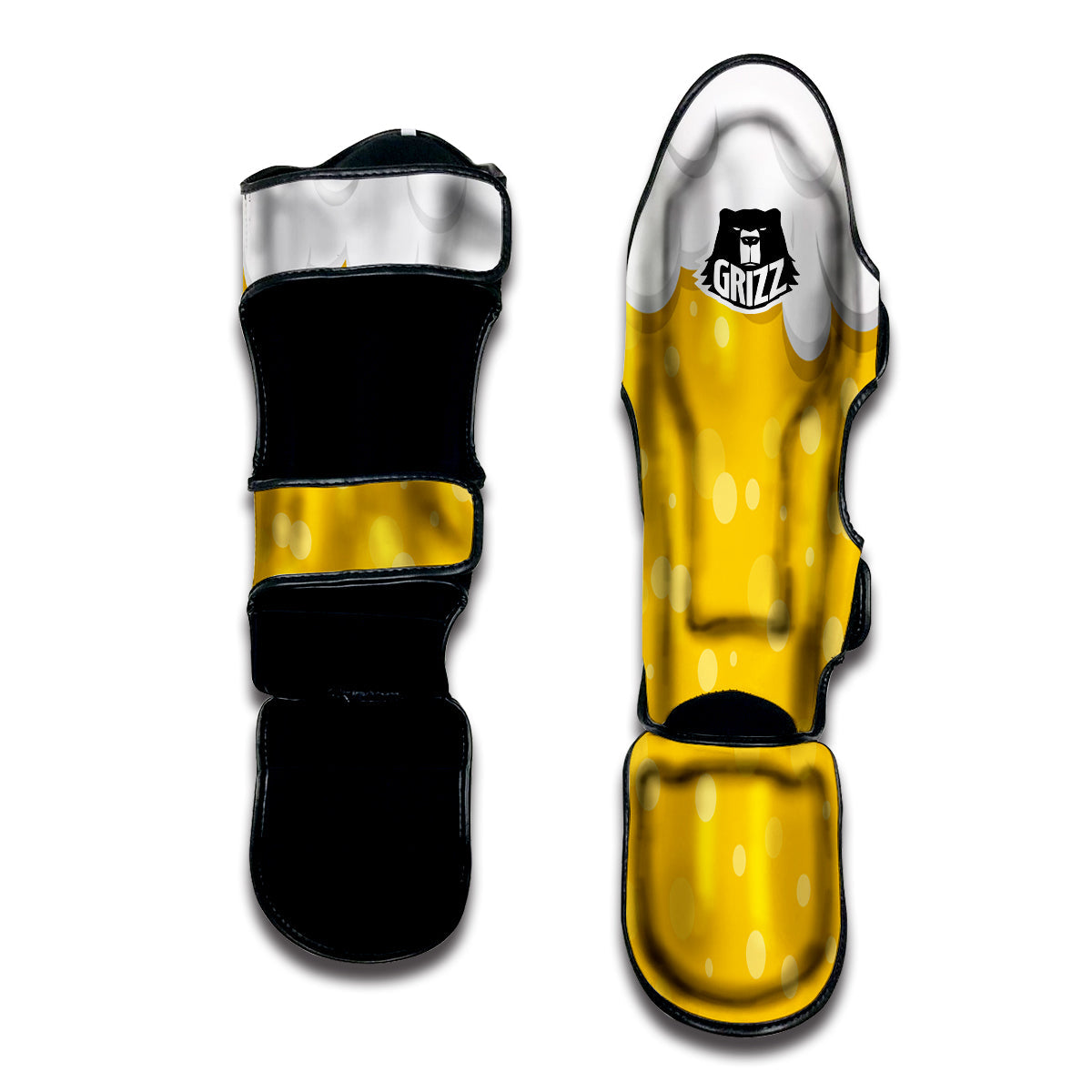 Beer Foam And Bubbles Cartoon Print Muay Thai Shin Guards-grizzshop