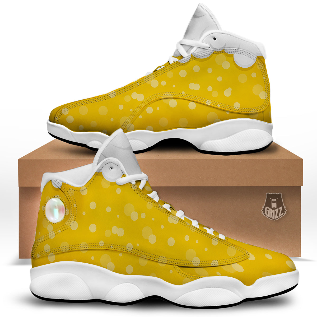 Beer Foam And Bubbles Cartoon Print White Basketball Shoes-grizzshop