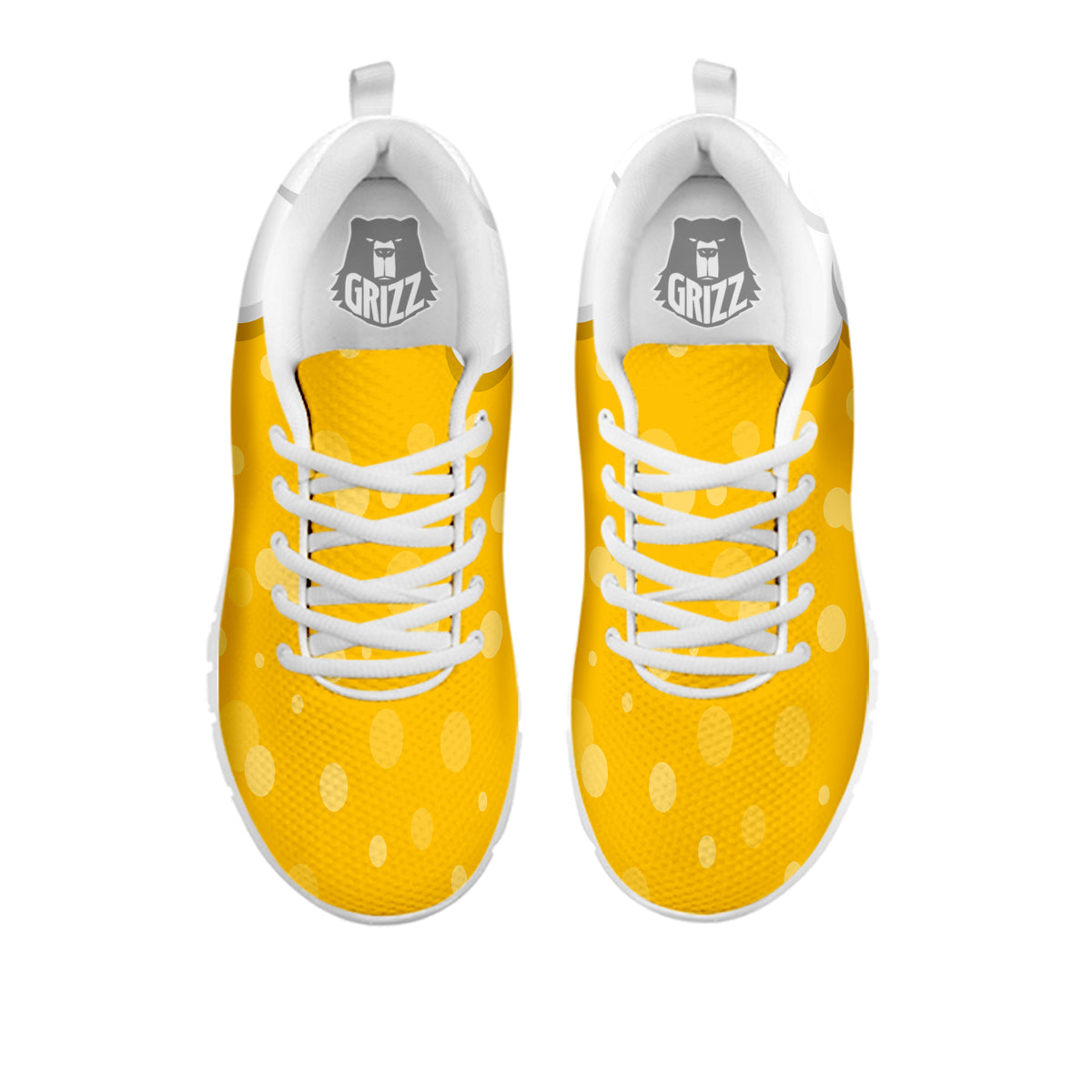 Beer Foam And Bubbles Cartoon Print White Sneaker-grizzshop