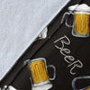 Beer Pattern Print Blanket-grizzshop