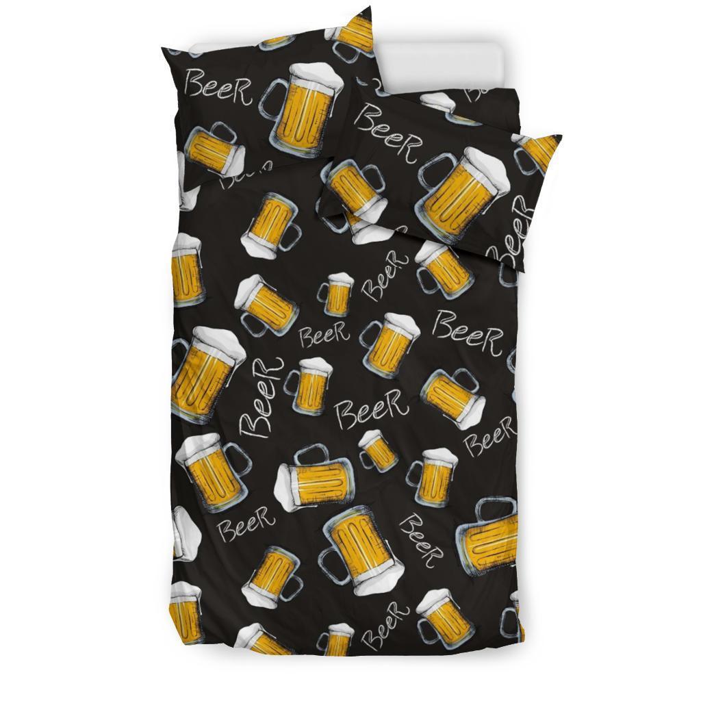 Beer Pattern Print Duvet Cover Bedding Set-grizzshop