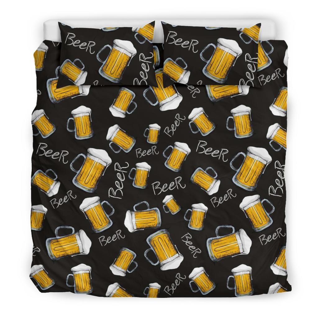 Beer Pattern Print Duvet Cover Bedding Set-grizzshop