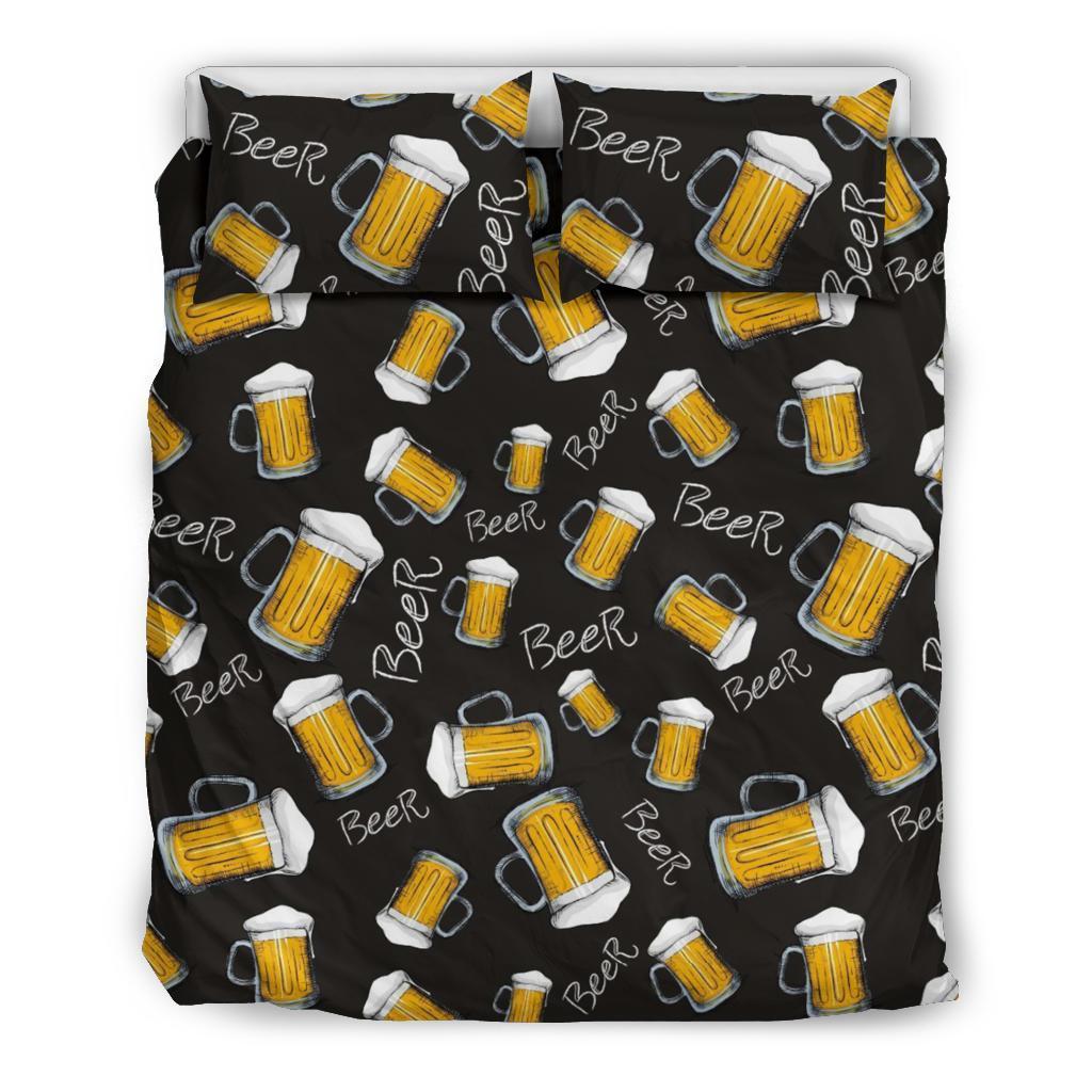 Beer Pattern Print Duvet Cover Bedding Set-grizzshop