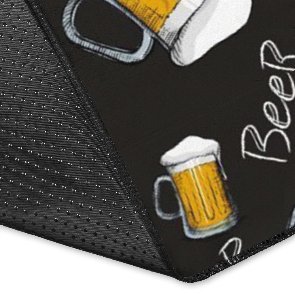 Beer Pattern Print Floor Mat-grizzshop