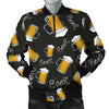 Beer Pattern Print Men's Bomber Jacket-grizzshop