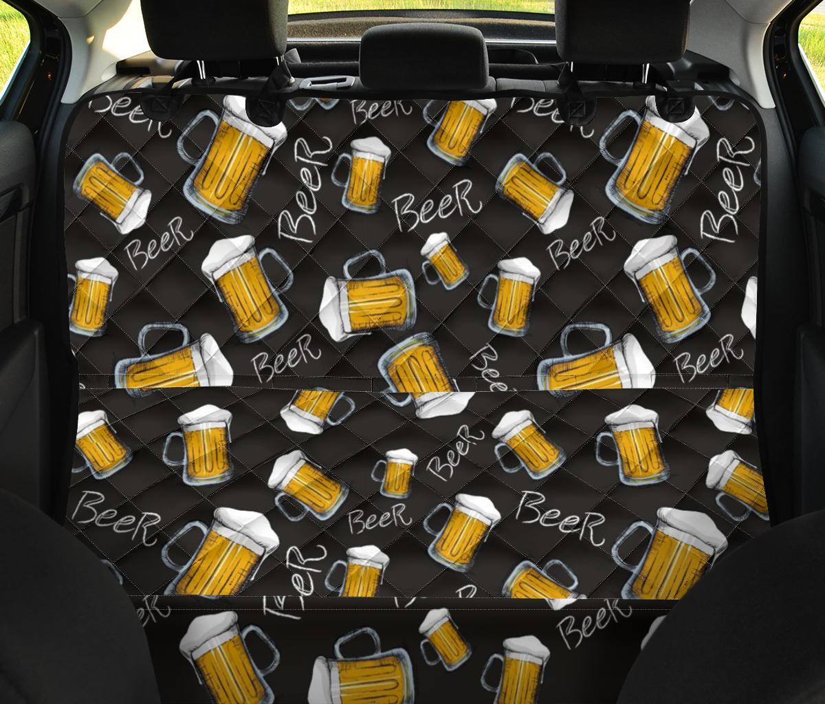 Beer Pattern Print Pet Car Seat Cover-grizzshop