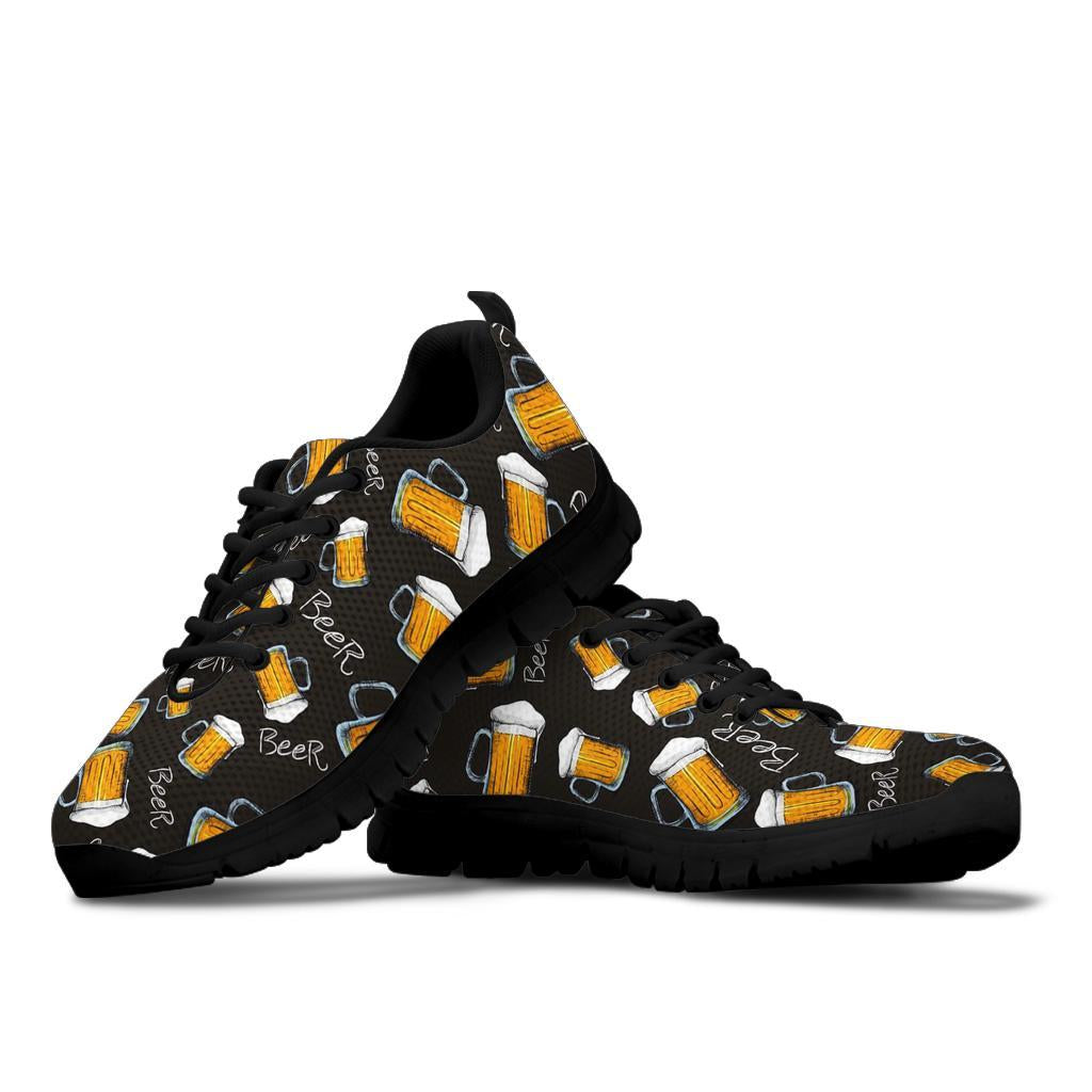 Beer Pattern Print Sneaker Shoes For Men Women-grizzshop