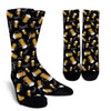 Beer Pattern Print Unisex Crew Socks-grizzshop