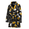 Beer Pattern Print Women Long Robe-grizzshop