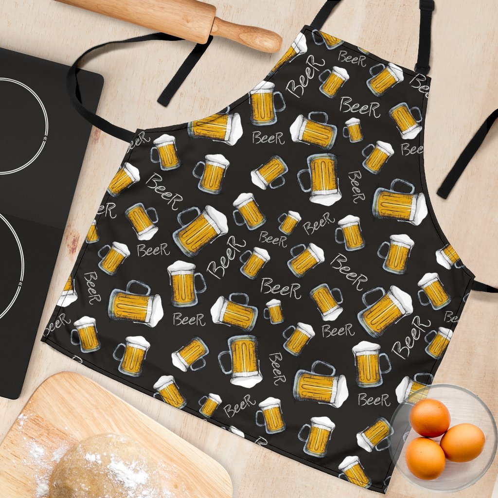 Beer Pattern Print Women's Apron-grizzshop