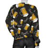 Beer Pattern Print Women's Sweatshirt-grizzshop