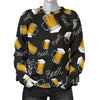 Beer Pattern Print Women's Sweatshirt-grizzshop