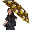 Beer Print Pattern Automatic Foldable Umbrella-grizzshop