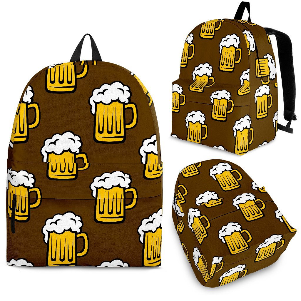 Beer Print Pattern Backpack-grizzshop