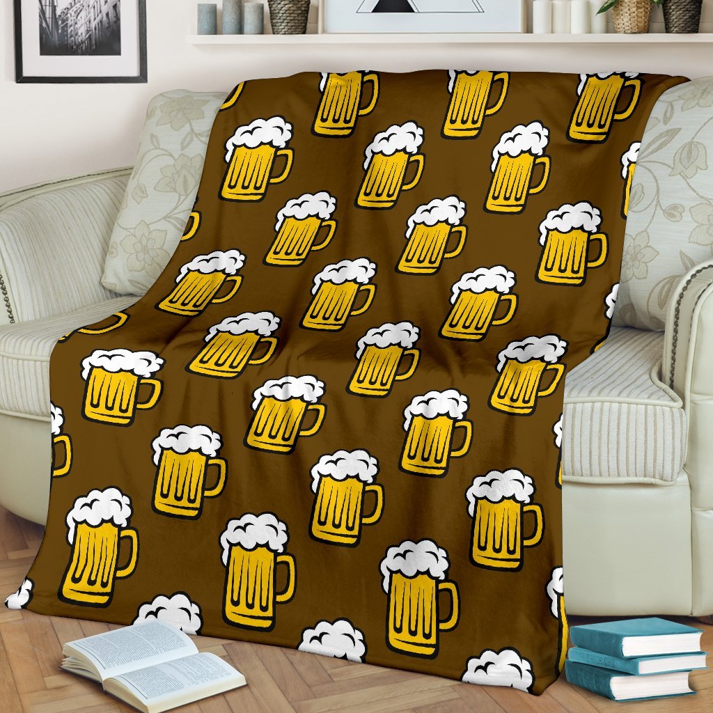 Beer Print Pattern Blanket-grizzshop