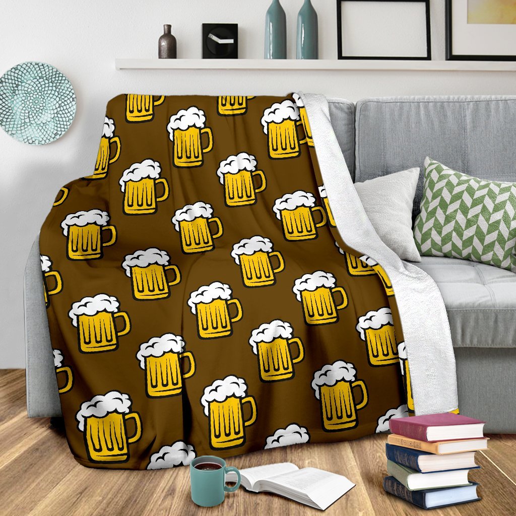 Beer Print Pattern Blanket-grizzshop