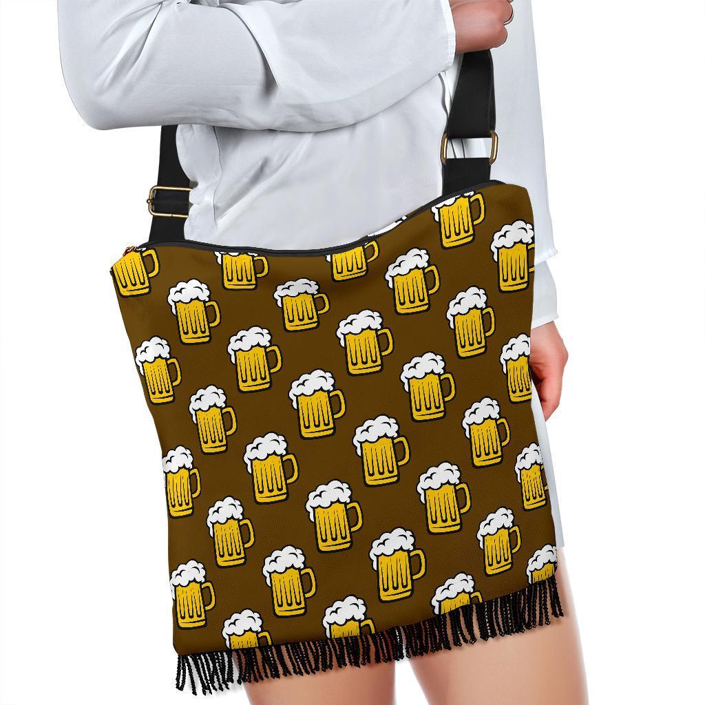 Beer Print Pattern Crossbody bags-grizzshop