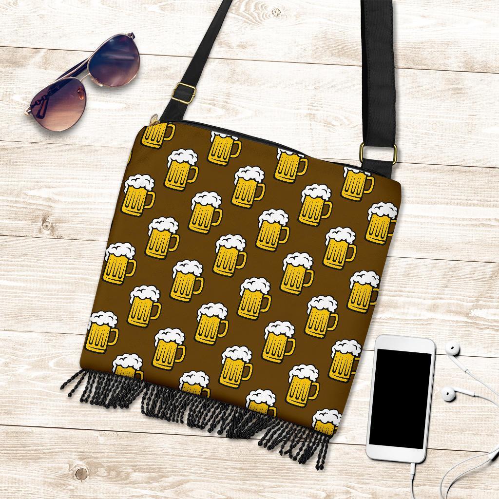 Beer Print Pattern Crossbody bags-grizzshop