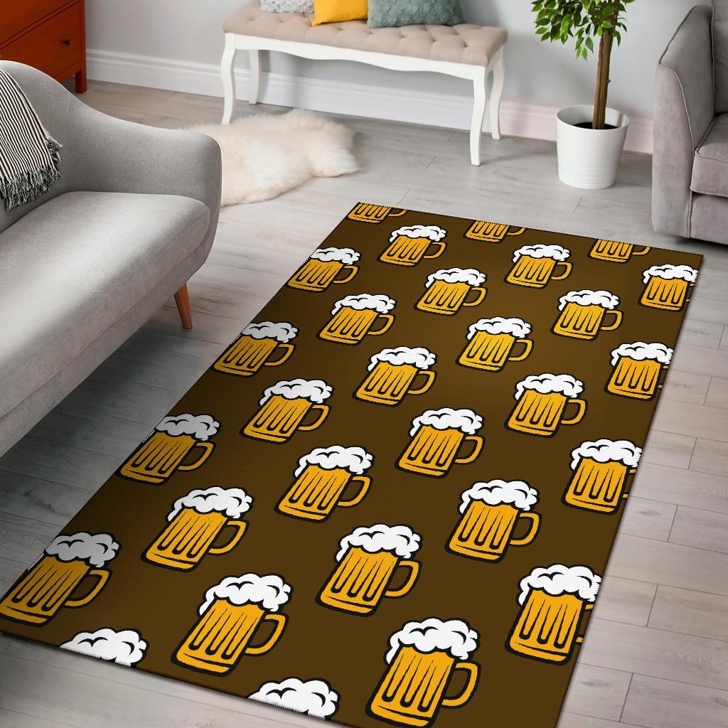 Beer Print Pattern Floor Mat-grizzshop