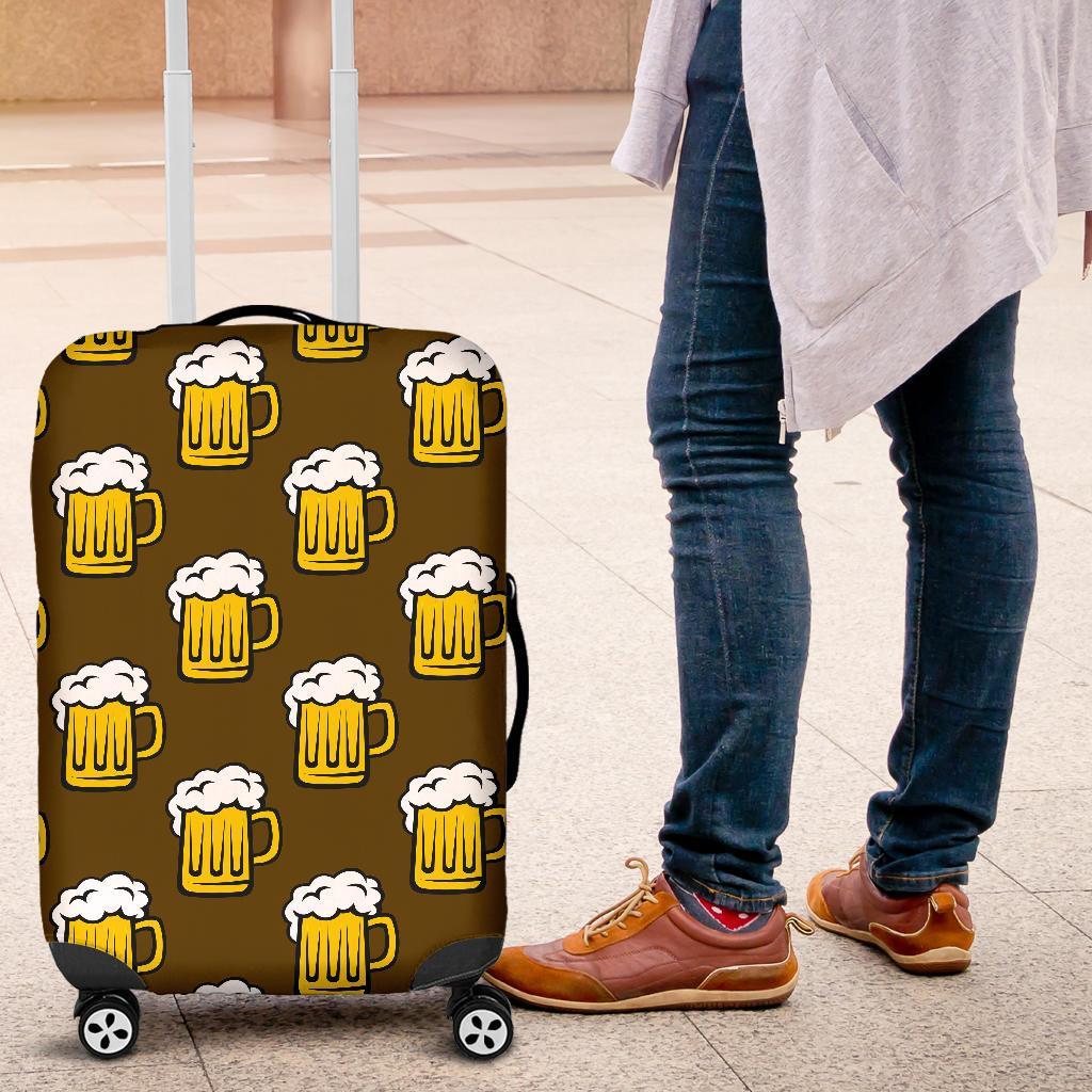 Beer Print Pattern Luggage Cover Protector-grizzshop