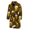 Beer Print Pattern Men Long Robe-grizzshop