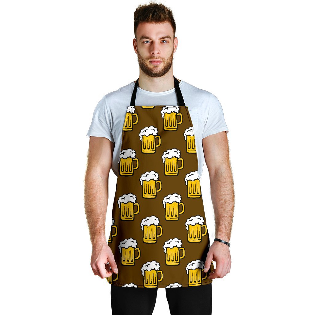 Beer Print Pattern Men's Apron-grizzshop