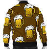 Beer Print Pattern Men's Bomber Jacket-grizzshop