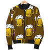 Beer Print Pattern Men's Bomber Jacket-grizzshop