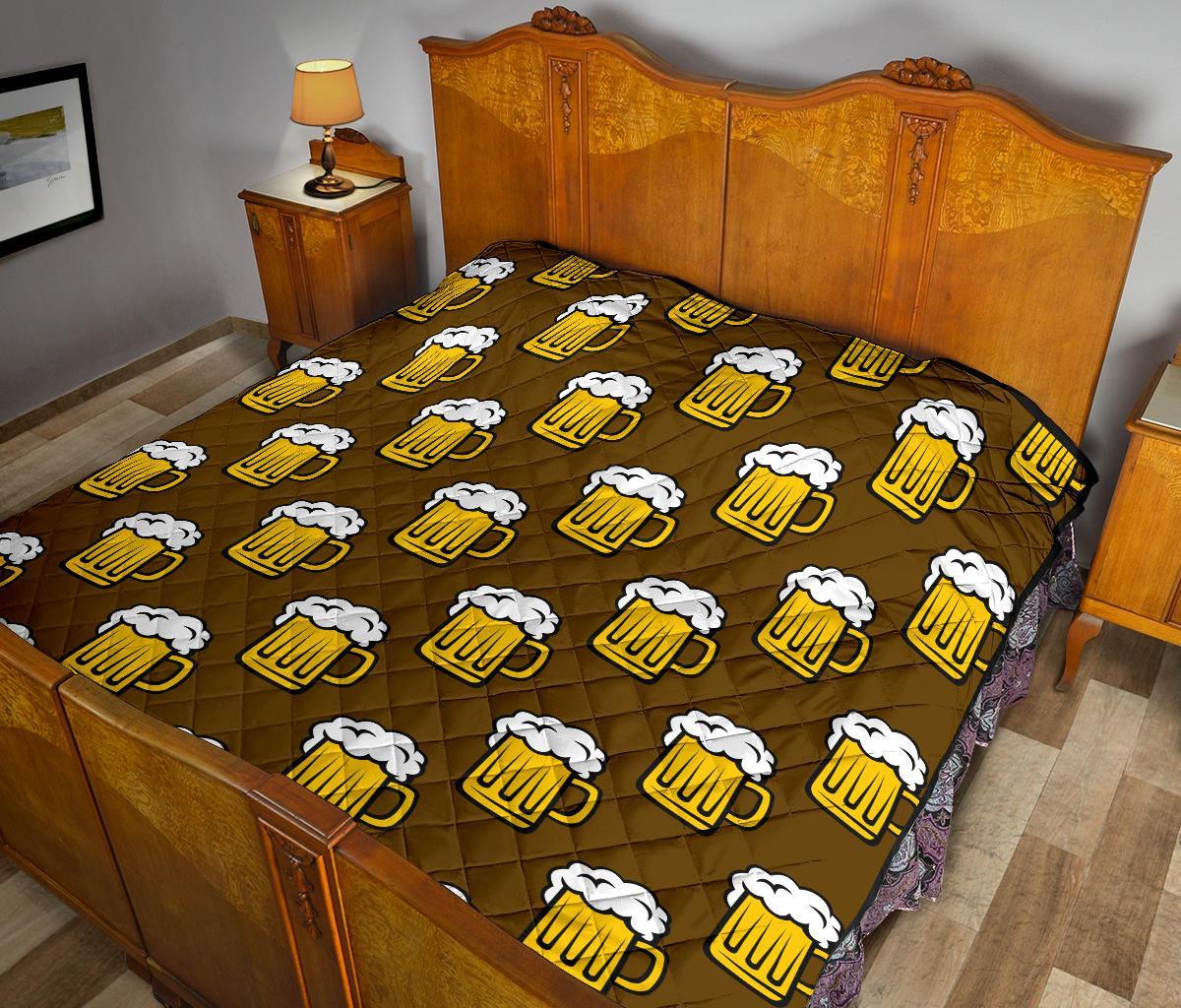 Beer Print Pattern Quilt-grizzshop