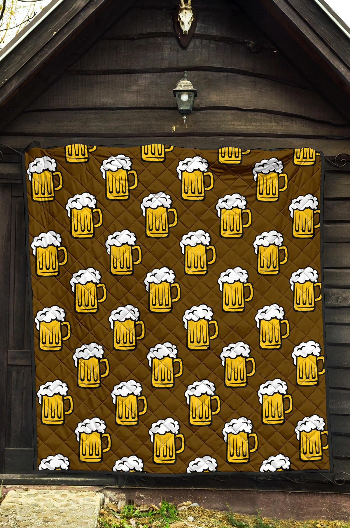 Beer Print Pattern Quilt-grizzshop