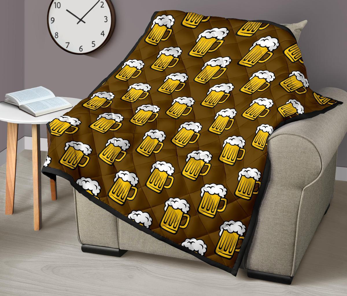 Beer Print Pattern Quilt-grizzshop